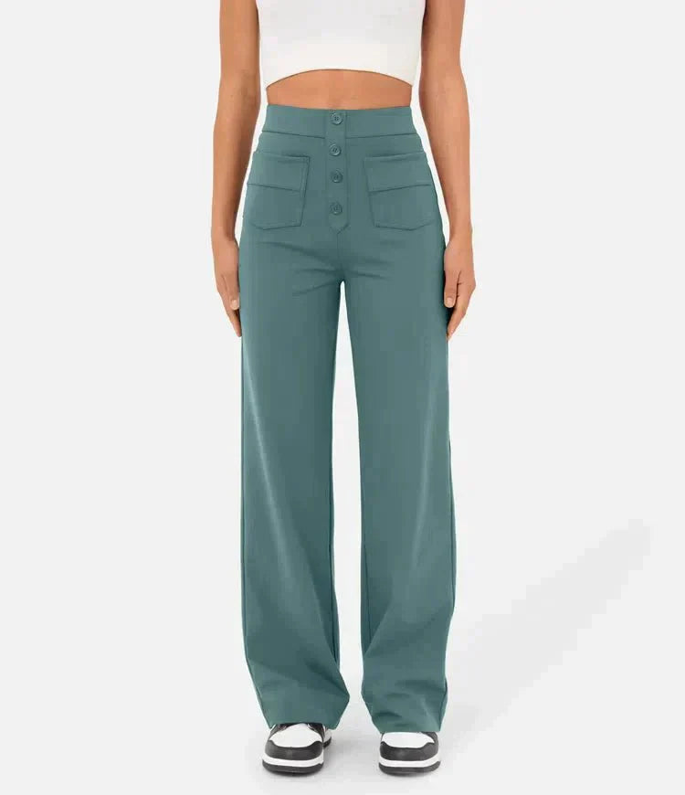 ChicWaist™ -  Hochtaillierte elastische Freizeit-Hose