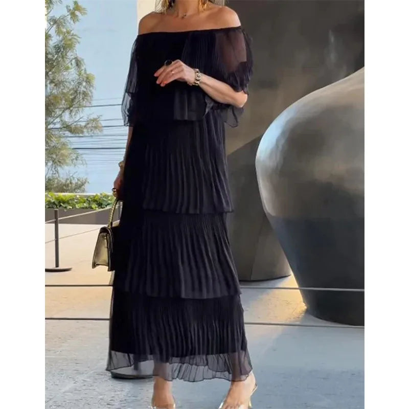 Katherine – Kleid mit Falten und Rüschen