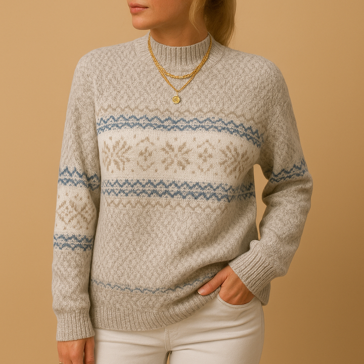 Weihnachtspullover mit festlichem Print für Damen | Lotte