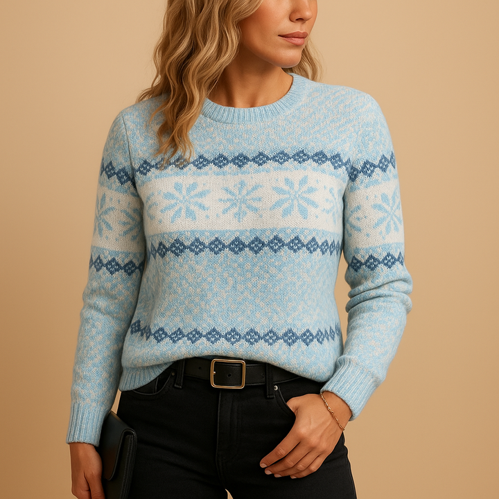 Weihnachtspullover mit festlichem Print für Damen | Lotte