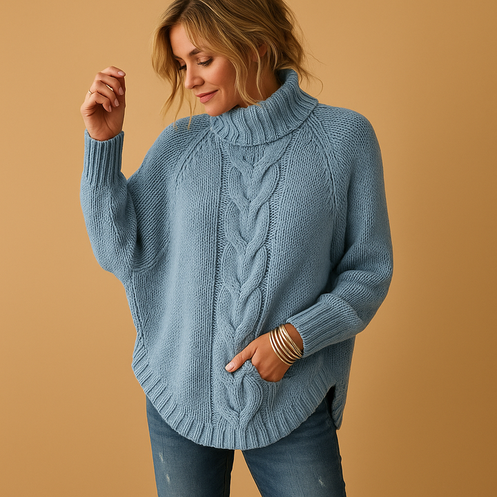 Langer grob gestrickter Pullover für Damen | Marieke