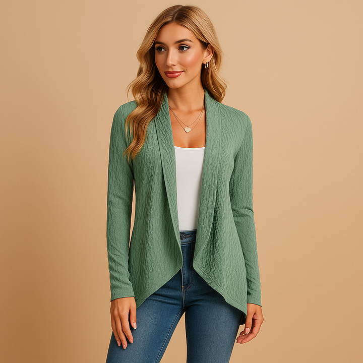 Lange gestrickte Strickjacke für Damen | Fenna
