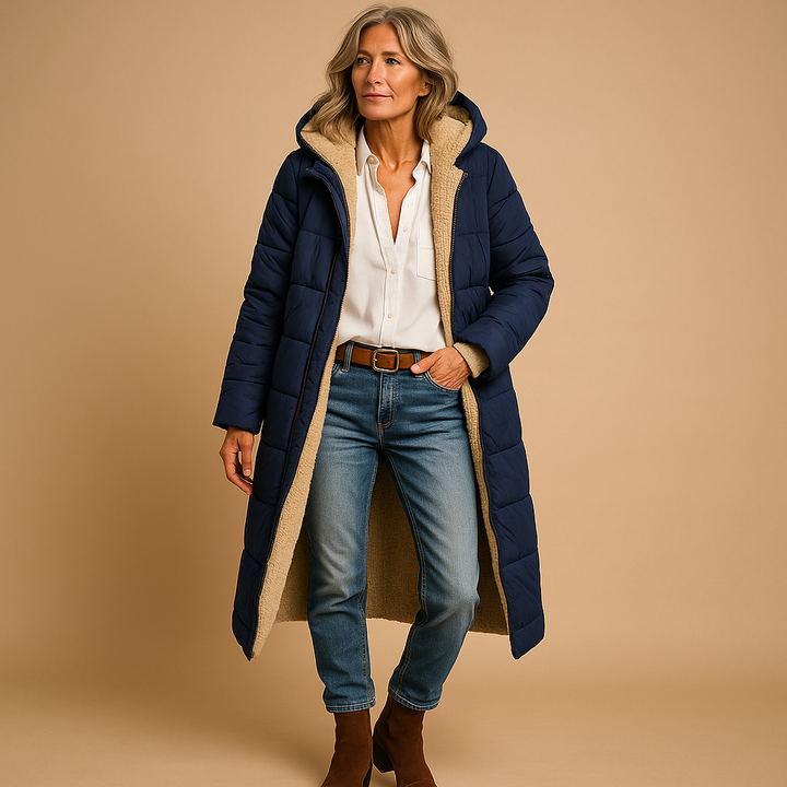 Langer Wintermantel für Damen | Yfke