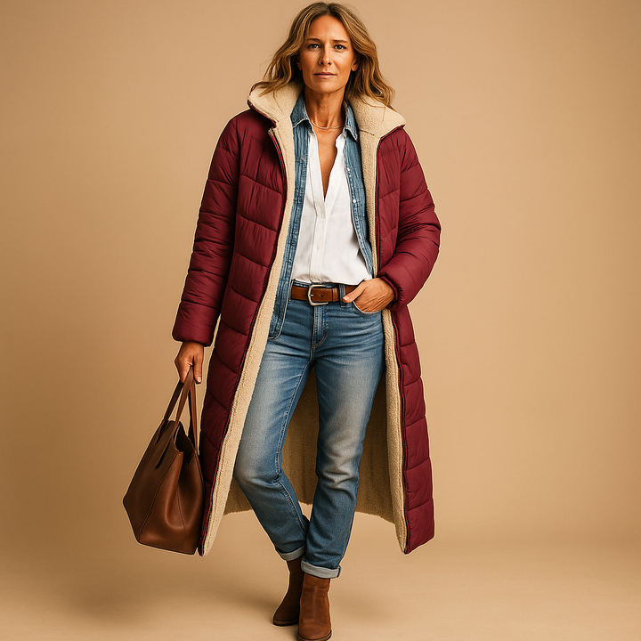 Langer Wintermantel für Damen | Yfke