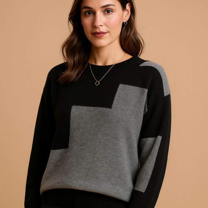 Locker fallender Damenpullover mit eleganter Passform und minimalistischem Design | Ylva
