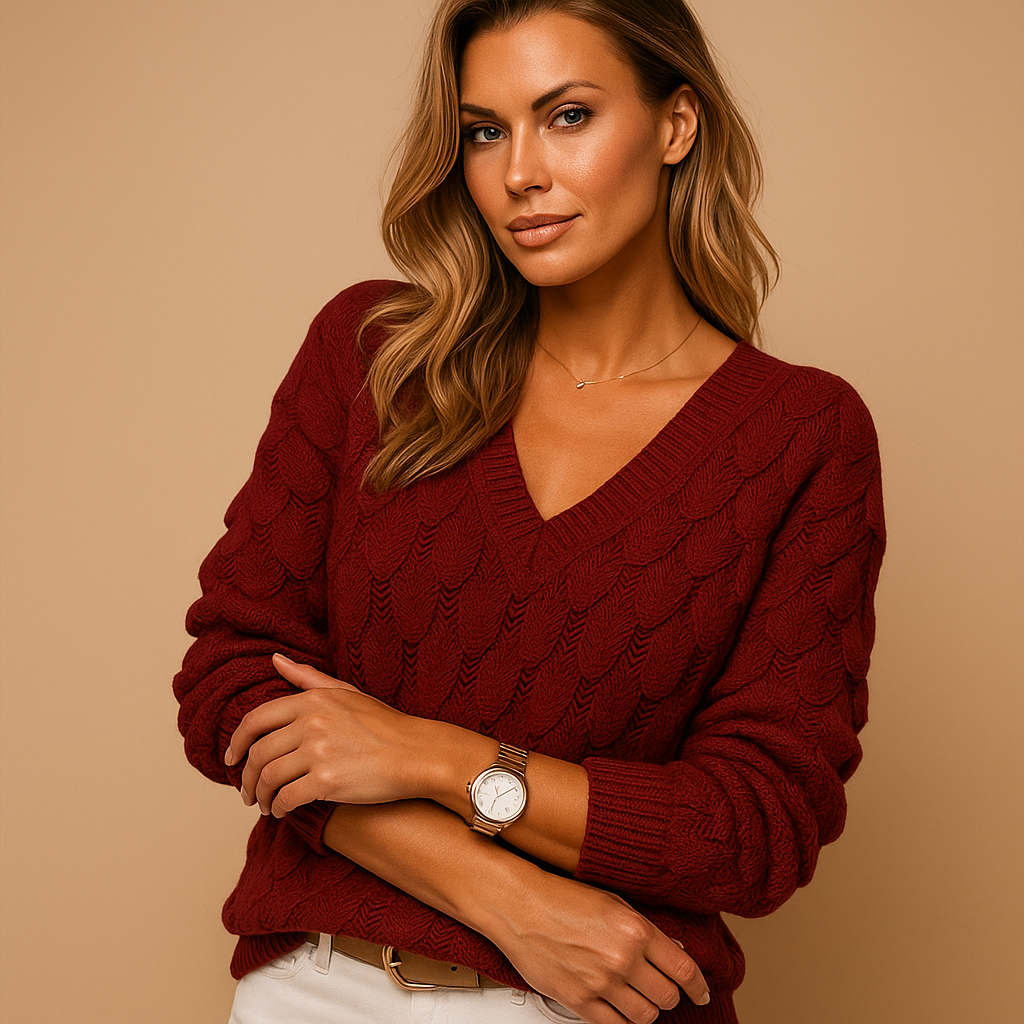 Minimalistischer Strickpullover für Damen | Lotte