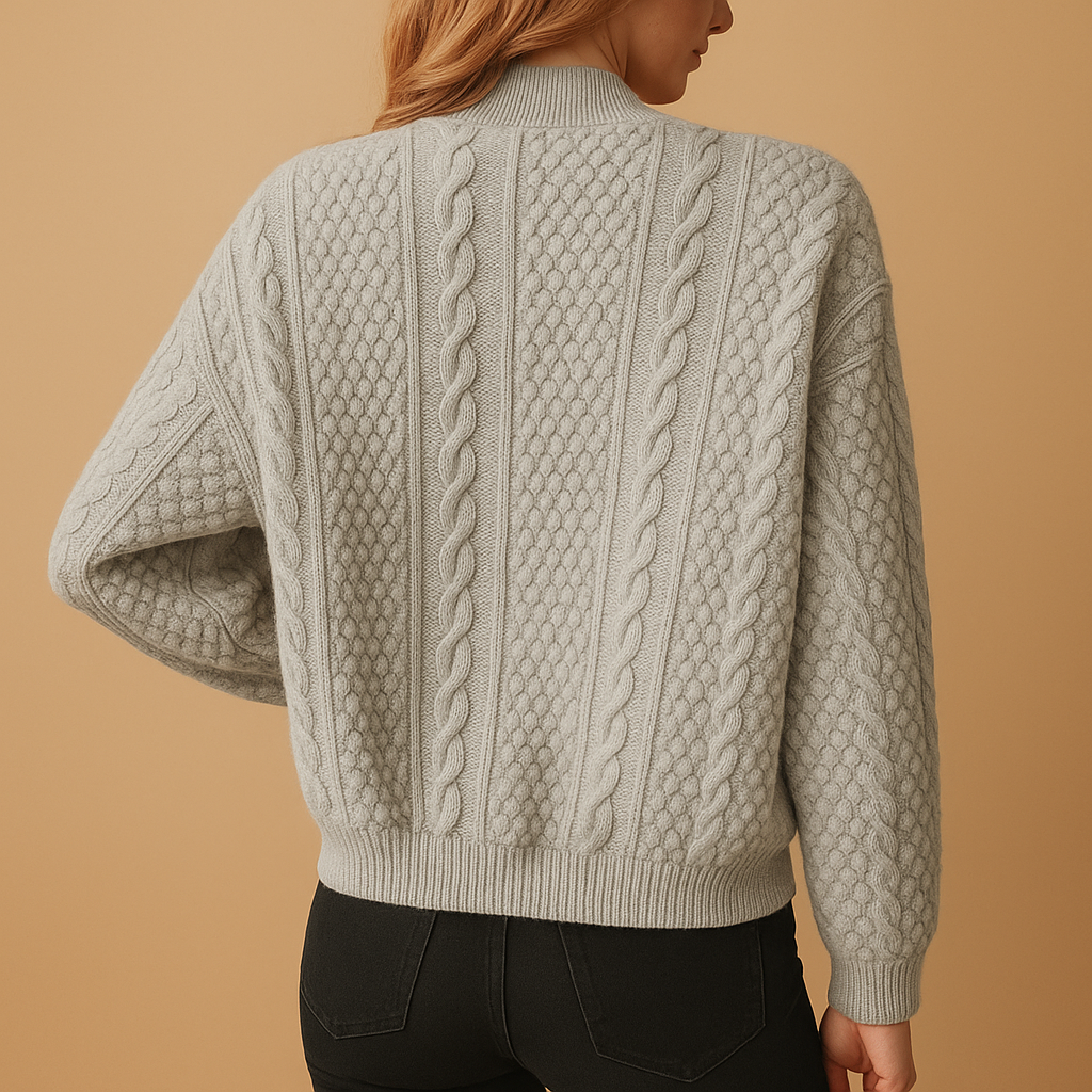 Lässige Damenstrickjacke mit offenem Vorderteil und schmeichelhafter Passform | Marije