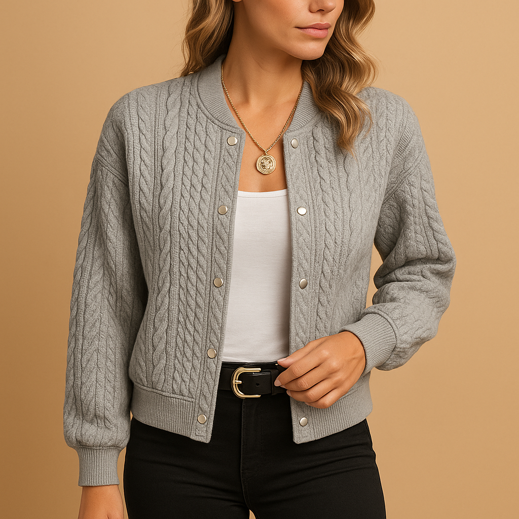 Lässige Damenstrickjacke mit offenem Vorderteil und schmeichelhafter Passform | Marije