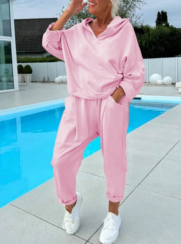 Damen-Zweiteiler mit Kapuzen-Sweatshirt