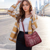 Damenhandtasche im Retro-Stil mit großem Fassungsvermögen aus weichem Leder