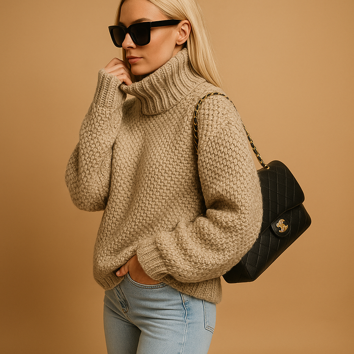 Warmer gestrickter Damenpullover | Marjolein