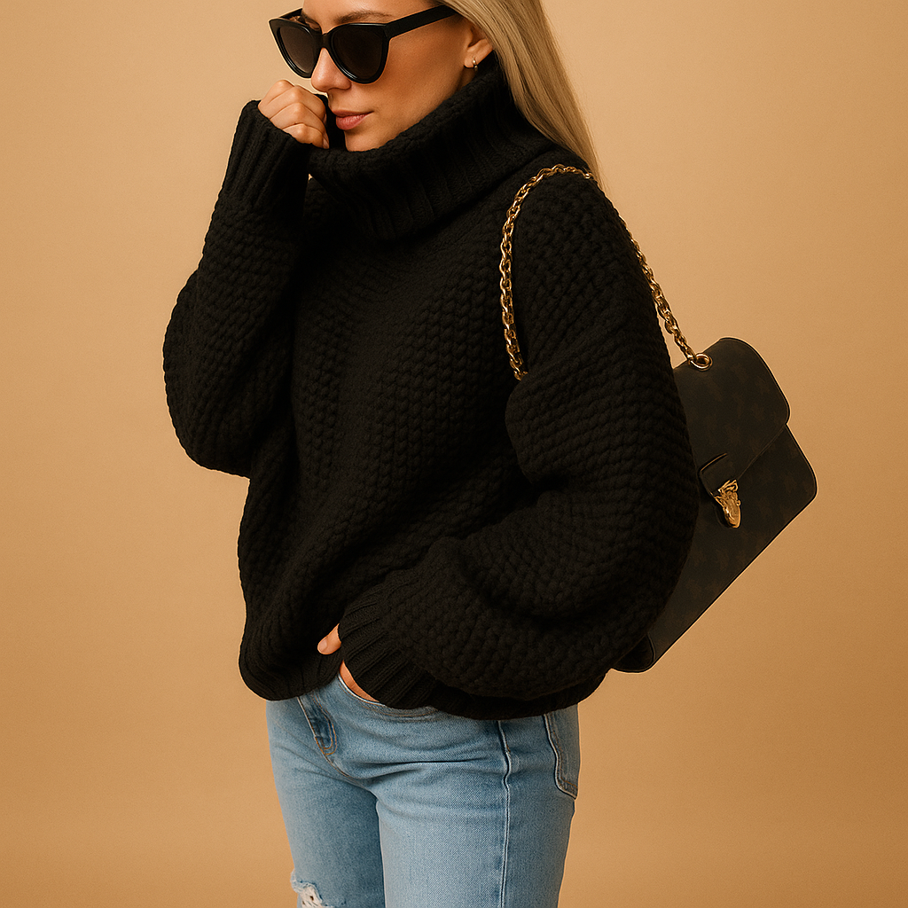 Warmer gestrickter Damenpullover | Marjolein