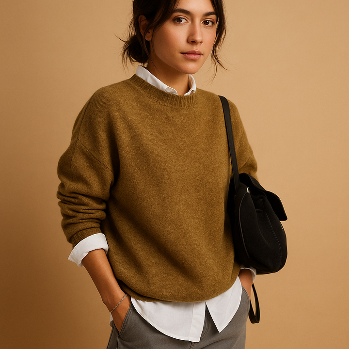 Woll-Damenpullover mit eleganter Passform und minimalistischer Verarbeitung | Mireille