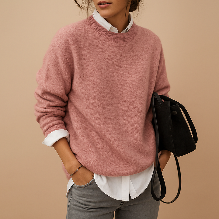 Woll-Damenpullover mit eleganter Passform und minimalistischer Verarbeitung | Mireille