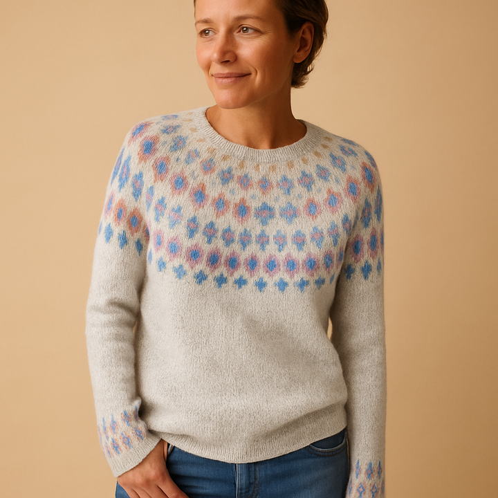 Wollpullover mit einzigartigem Muster für Damen | Lena