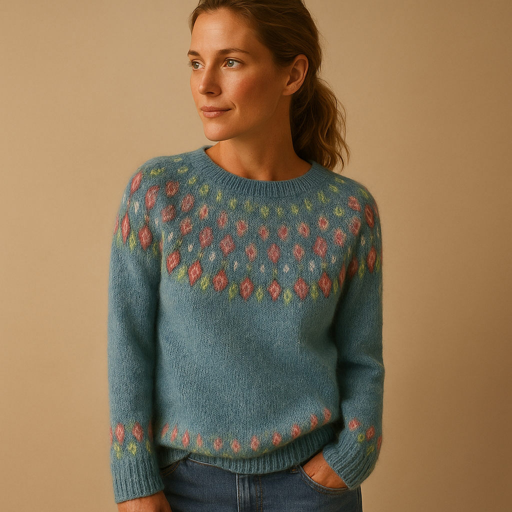 Wollpullover mit einzigartigem Muster für Damen | Lena