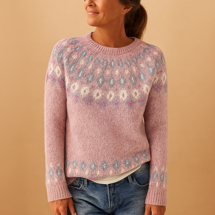Wollpullover mit einzigartigem Muster für Damen | Lena